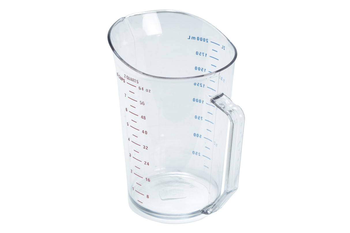 Tasse à mesurer, polycarbonate, 2 qt, 64 oz, transparent