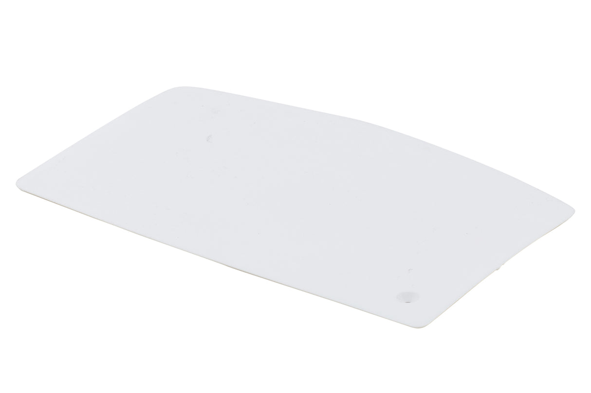 Scraper,  flexible polyethylene, beveled edge, 5 1/2" wide, white