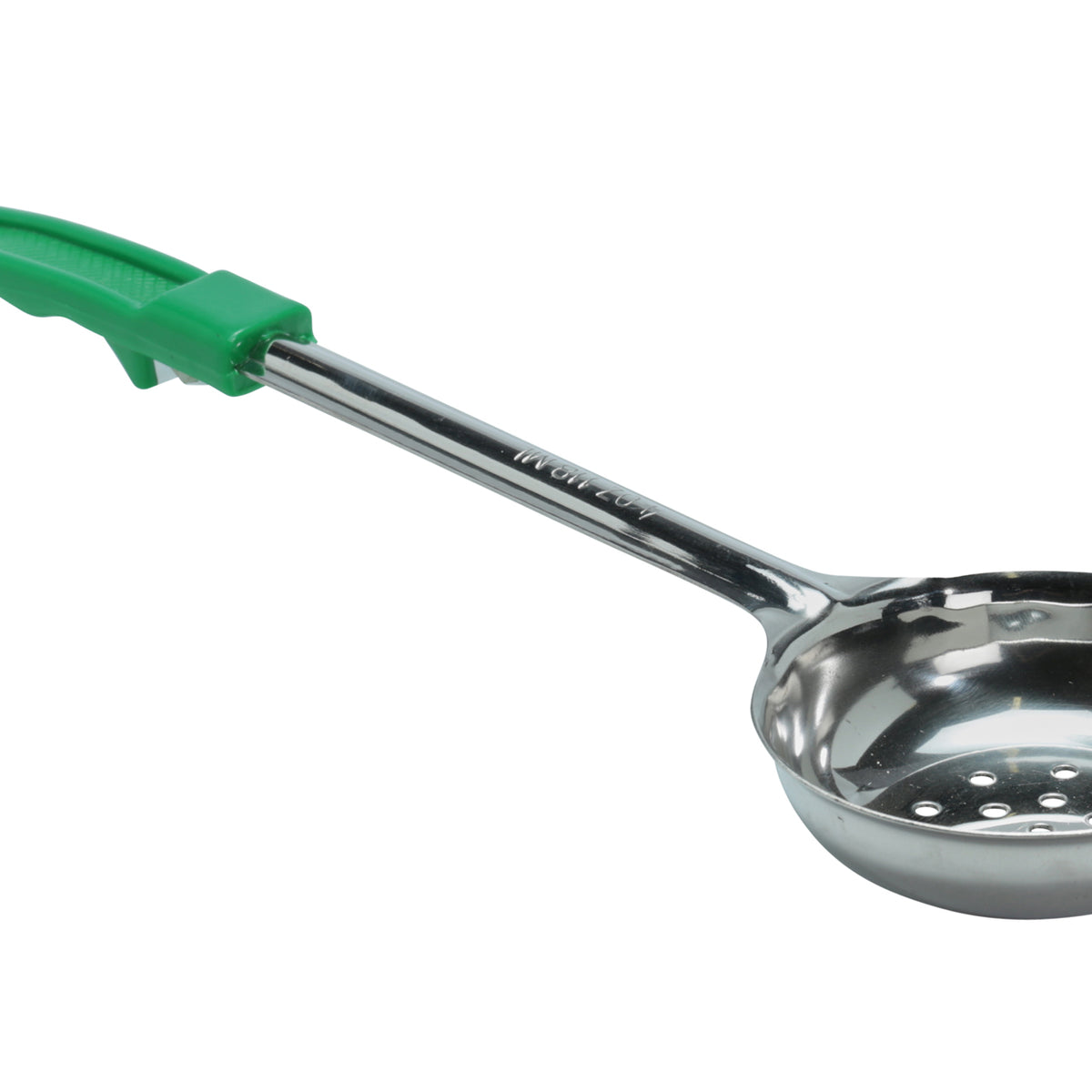 Portion Control Spoon, Perforated, 4 Ounce, Green Handle – Franesse