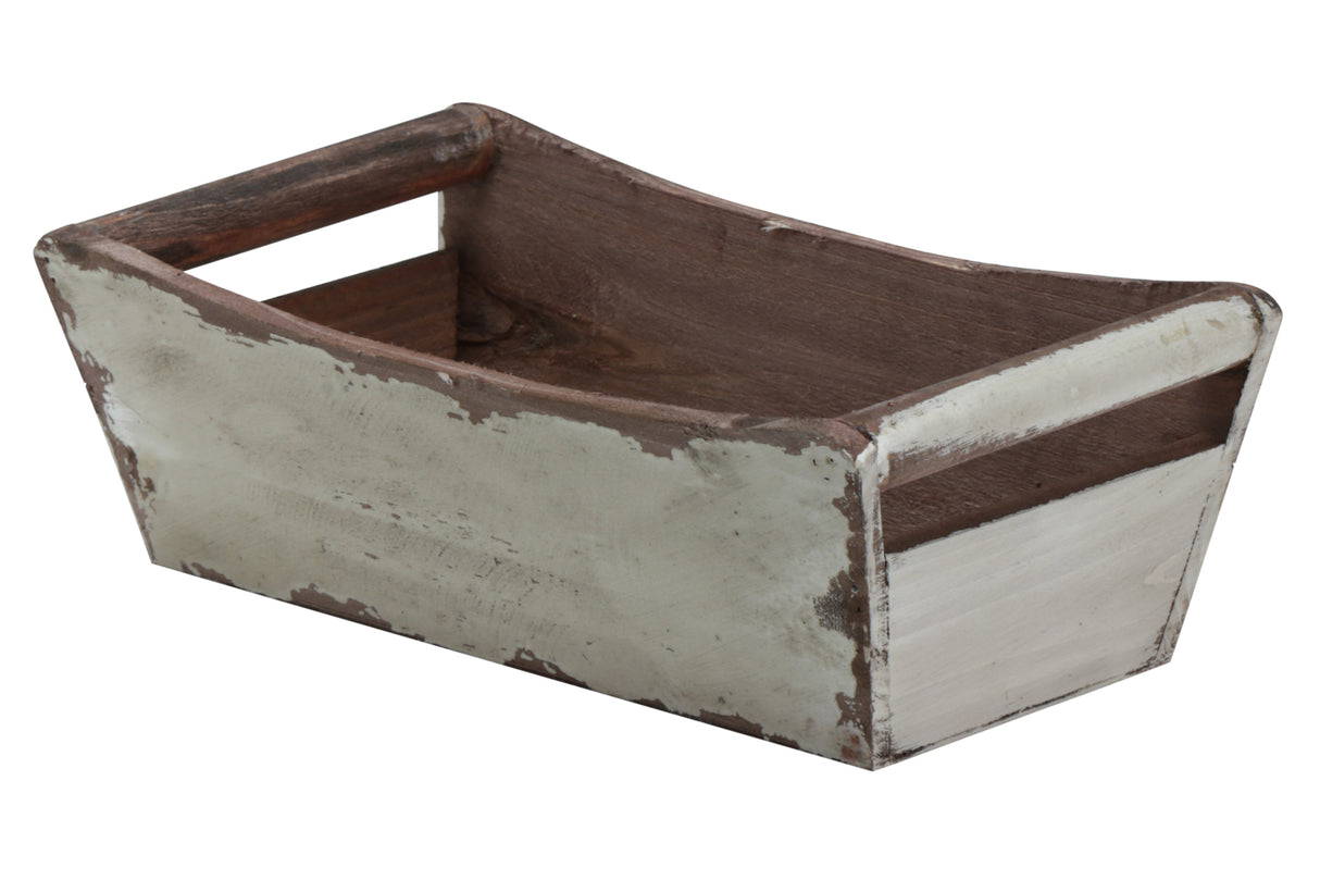 Plateau en bois, rectangulaire, 11,5"L x 6"W x 3,75"H