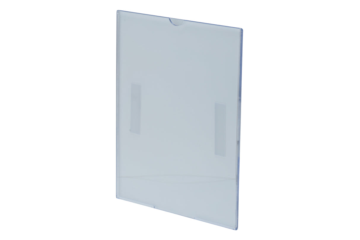 Card Holder, Wall Mount, Clear, 8.5"x11", With Adhesive