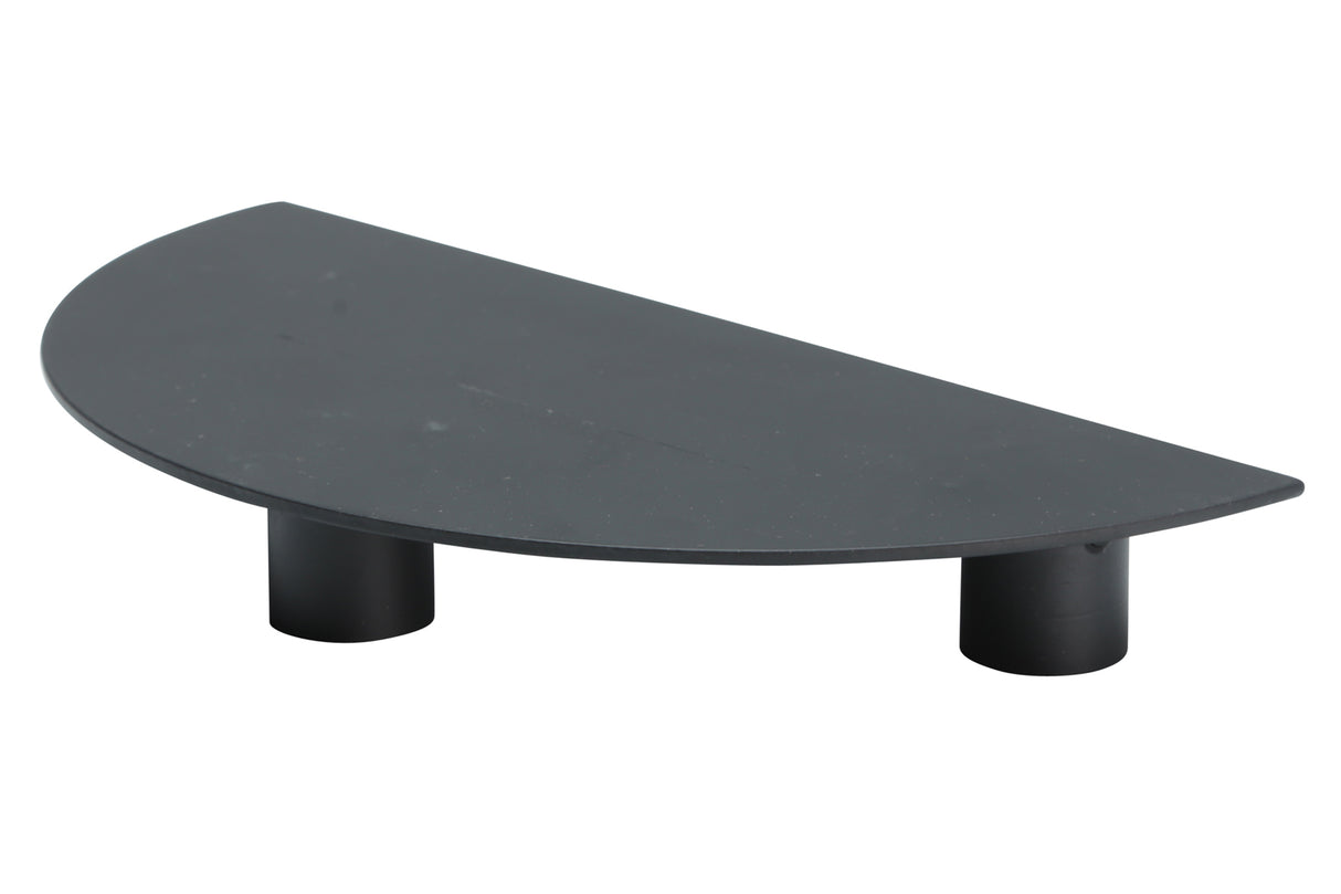 Support d'affichage, demi-lune, 9" de diamètre x 1" de hauteur, noir