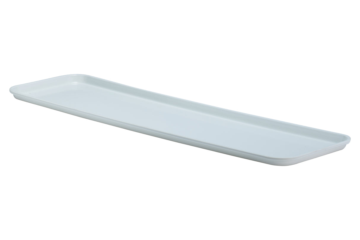 Plateau en fibre de verre, 8"x30", 0,75" de profondeur, blanc
