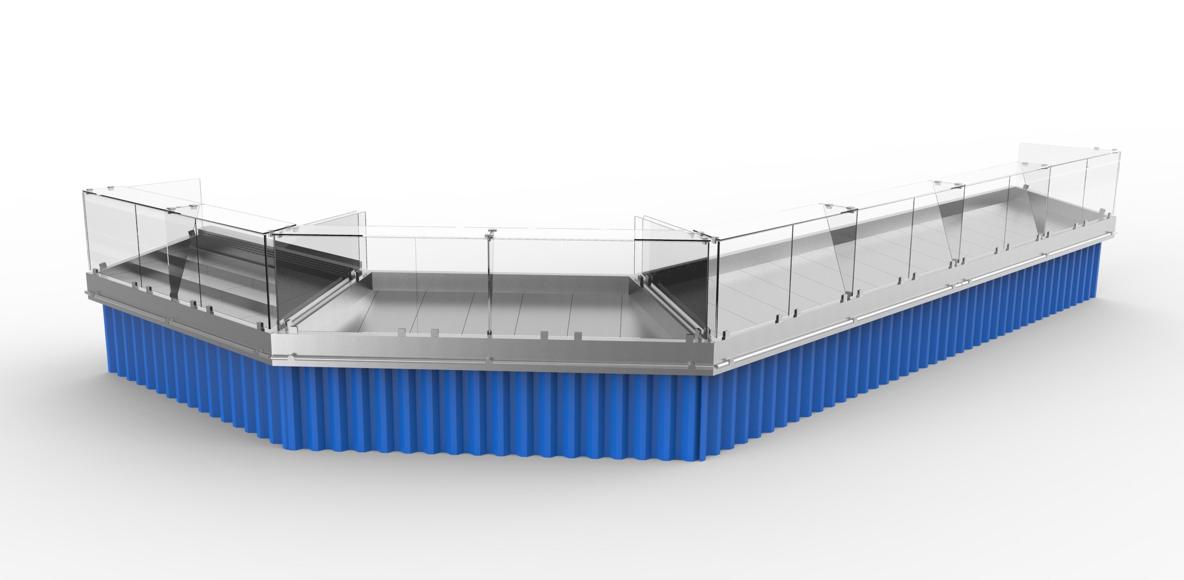 Caisse à fruits de mer avec unité mobile réglable