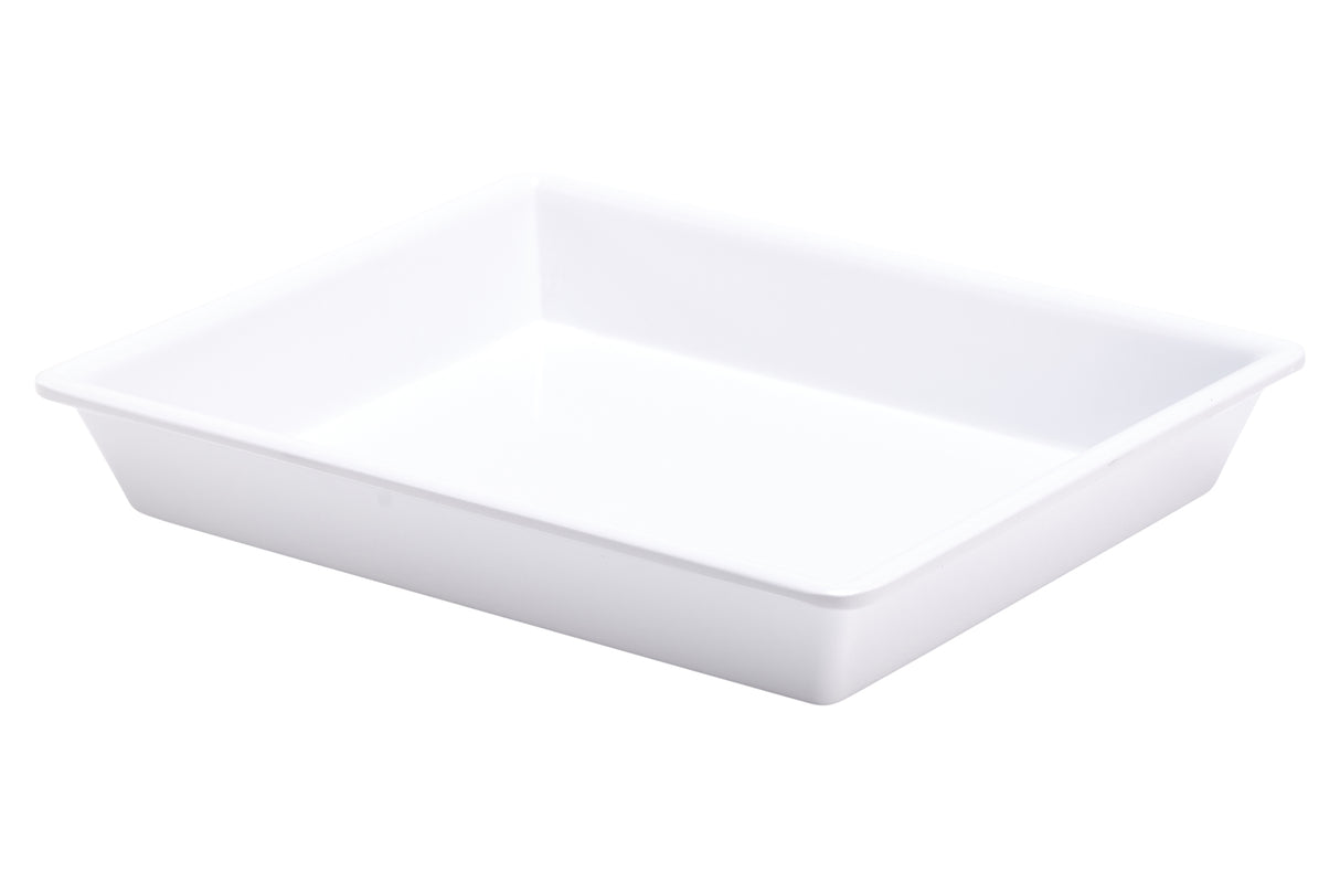 Rectangular Bowl, Melamine, White, 10"x12"x2"