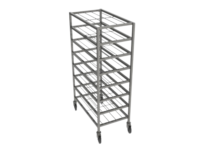 Franesse Metal Racking SSKW128 - 8 Level Stainless Steel Wire Cart – Franesse
