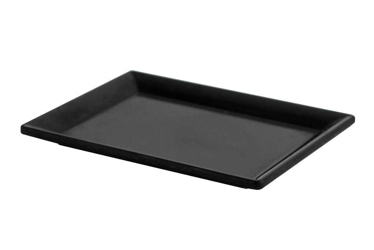Rectangular Melamine Tray, Black, 10.5" x 8.75" x 0.75"