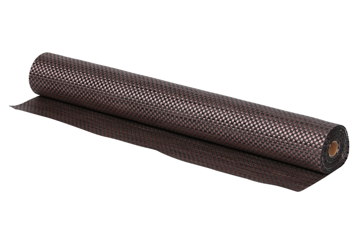 Doublure de tapis en osier, tissage large noir et marron, 36" x 30'