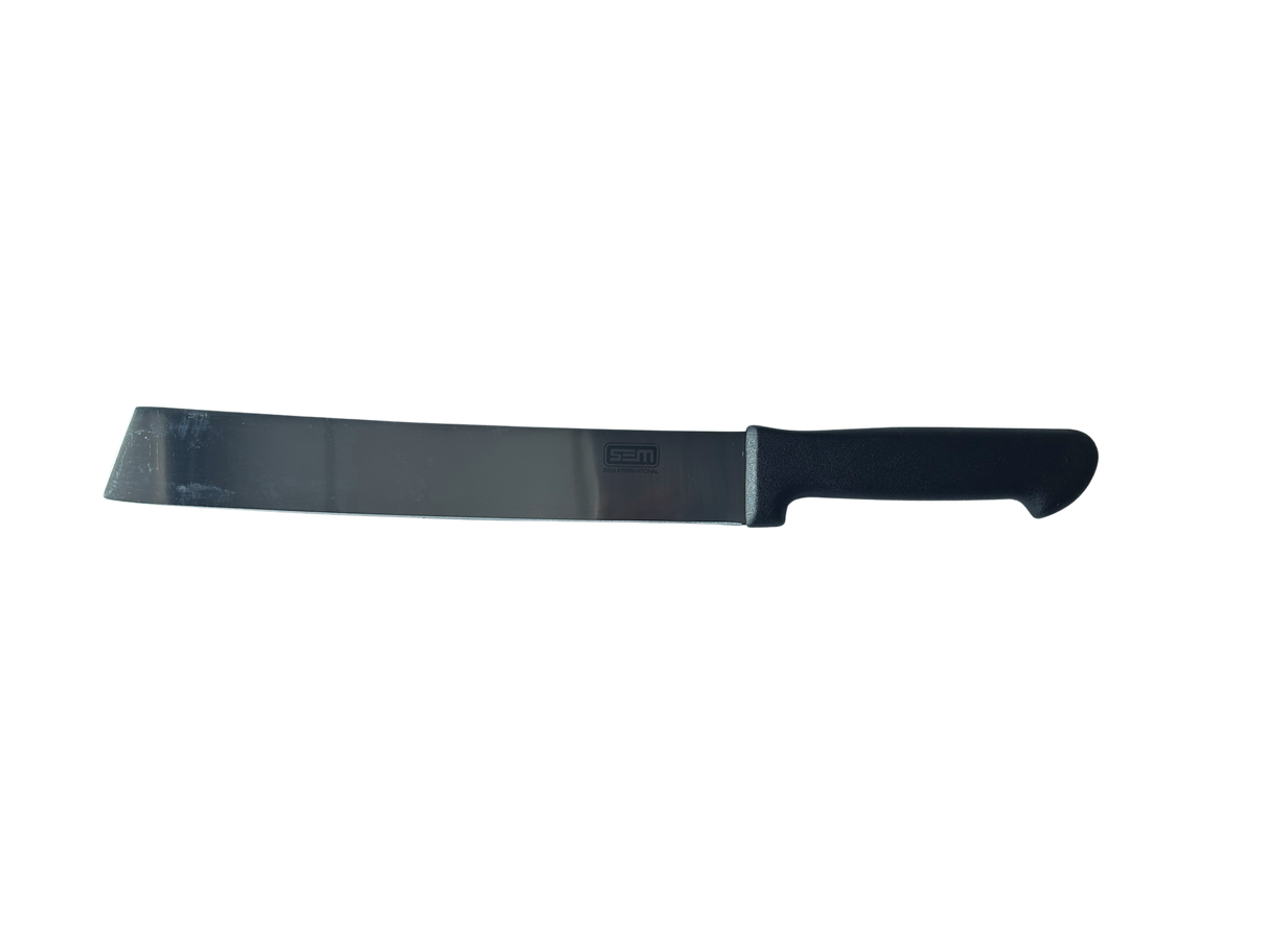 Couteau, fromage/melon, lame 14", manche plastique, noir