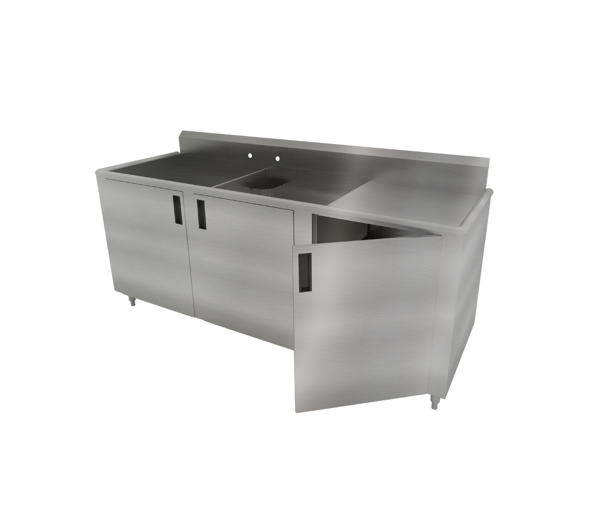 Double Compartment Sink with Closed Base